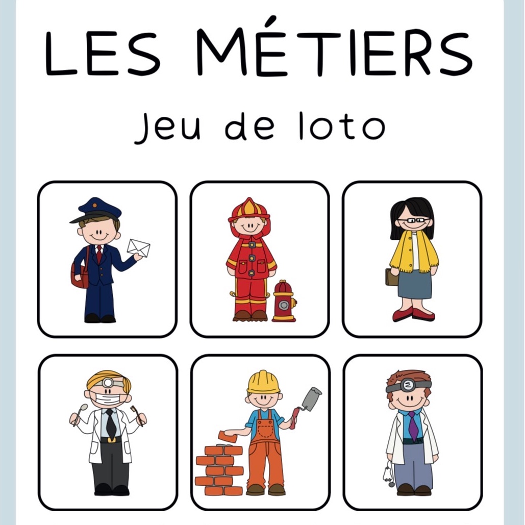 Jeu de Loto - Métiers - Niveau Débutant